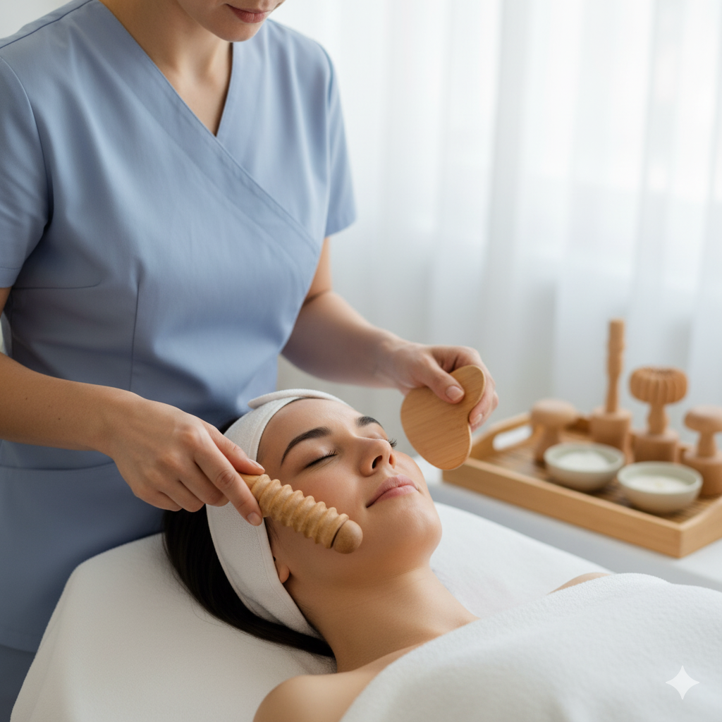 Maderoterapia Facial